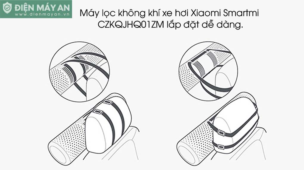 Máy lọc không khí ô tô Smartmi Car Air Purifier CZKQJHQ01ZM